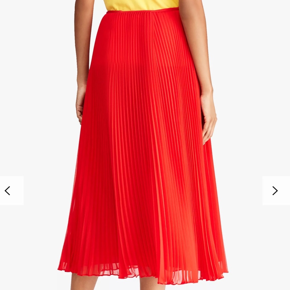 Ralph Lauren pandora pleated red skirt